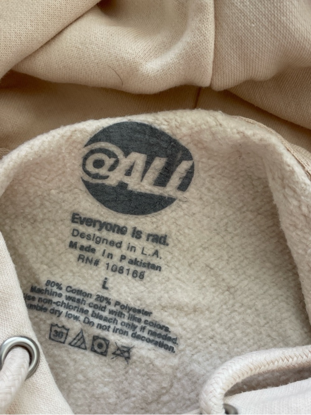 G.O.A.T. Graphic Hoodie in Light Beige - Picture 2 of 3